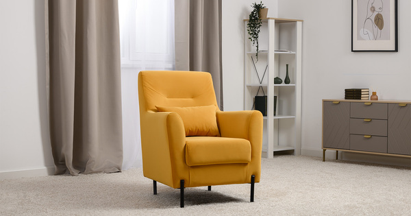 Кресло для отдыха Барселона ТК 671 велюр Diagonal 540 желтый