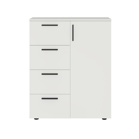 Гостиная Эйр композиция 2 белый PE шагрень, собирается на любую сторону