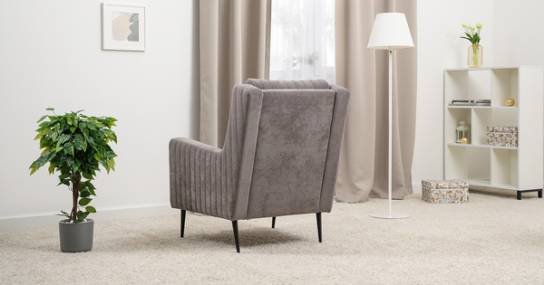 Кресло для отдыха Изабель ТК 737 велюр Романс вижион серо-бежевый