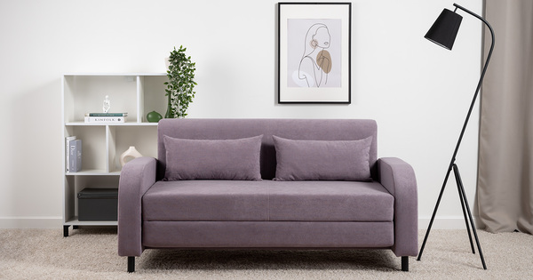 Диван-кровать прямой Киото ТД 782 велюр Epic 65 lilac сирень