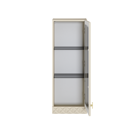 Шкаф навесной Марион 16.334 слоновая кость С341 PE, слоновая кость 6898 ПВХ (собирается на любую сторону)