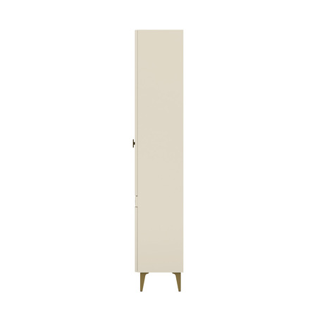 Гостиная Марион композиция 3 слоновая кость С341 PE, слоновая кость 6898 ПВХ, белый PE шагрень (собирается на любую сторону)