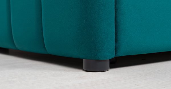 Кровать Милана 140 велюр сине-зеленый с ортопедическим основанием и подъемным механизмом