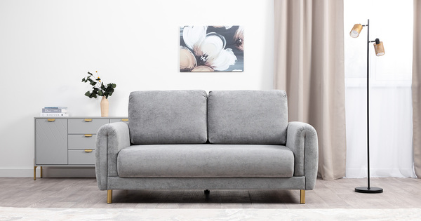 Диван-кровать прямой Оникс ТД 207 велюр Ocean 023 серый